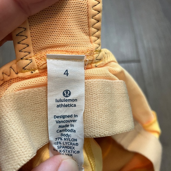 Lululemon Yellow Athletic Tank top, women's size 4 - Picture 6 of 6